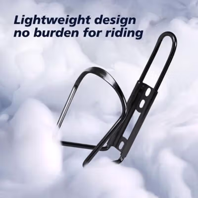TaffSPORT Holder Botol Minum Sepeda Aluminium Bike Bottle Cage - YWP29 - Black — gambar 2