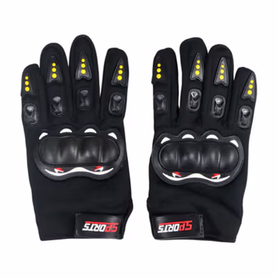 TaffSPORT Sarung Tangan Motor Touchscreen Anti Slip Protektor - MCS-02C - Black — gambar 2