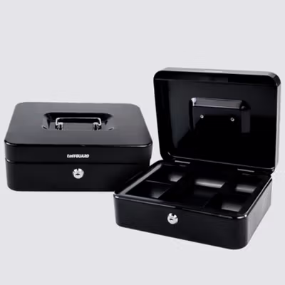 TaffGUARD Brankas Kotak Uang Emas Anti Maling Safety Box 25x20x9CM - HC-25A - Black — gambar 2