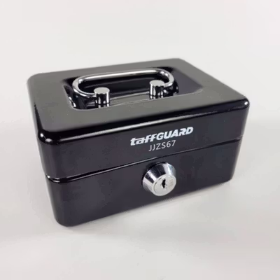 TaffGUARD Kotak Brankas Uang Safebox Key Lock 12.5x9.5x6cm - JJZS67 - Black — gambar 2