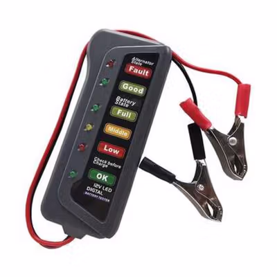 ELS Tester Baterai Digital Diagnostik Mobil 12V 6 LED - AHX-009 - Black — gambar 2