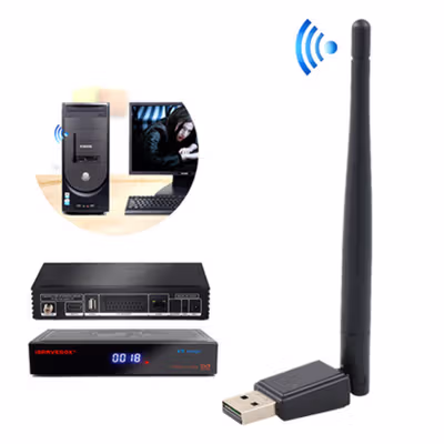Taffware WiFi USB Adapter 802.11N 150Mbps 3dBi MT7601 with Antena - Black — gambar 2