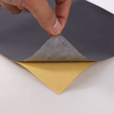 QJH Kulit Sintetis Tambal Sofa Self Adhesive PU Leather 20x30cm 5 PCS - RX279 - Black — gambar 2