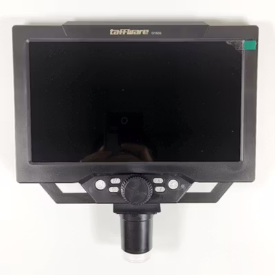 Taffware Mikroskop Digital 12MP 1600X dengan Monitor and Metal Stand - G1600 - Silver — gambar 2