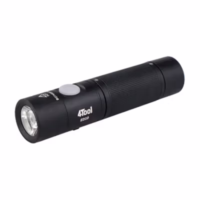 4Tool Senter LED Flashlight Rechargeable Waterproof IPX7 400 Lumens - ED10 - Black — gambar 2
