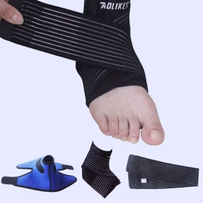 AOLIKES Penyangga Engkel Sport Ankle Support 1 PCS - 4546 - Black — gambar 2