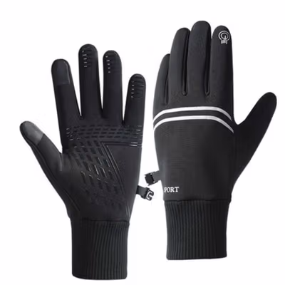 DAKE Sarung Tangan Touch Screen Winter Waterproof Cycling Gloves L - D021 - Black — gambar 2