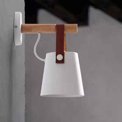 TaffLED Fitting Lampu Dinding Hias Minimalis Living Room E27 220V - F215 - White — gambar 2