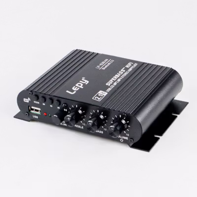 Lepy Audio Amplifier Bluetooth USB HiFi Sound Booster with Remote - LP-838USB - Black — gambar 2