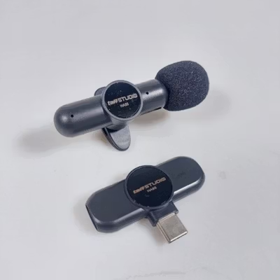 TaffSTUDIO Wireless Lavalier Lapel Microphone Vlogger USB Type C - HA85 - Black — gambar 2