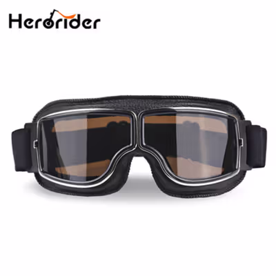 Herorider Kacamata Goggles Classic Harley UV Protection - 812 - Black — gambar 2