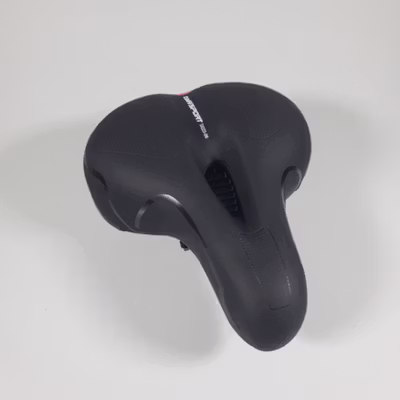 TaffSPORT Jok Sadel Sepeda Bike Saddle Empuk Kulit Sintetis Universal Spring - SX223-06 - Black/Red — gambar 2