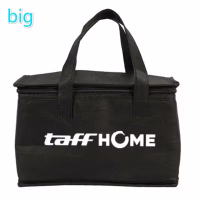 TaffHOME Tas Pendingin Makanan Cooler Bag Thermal Insulated Bag 28x14x17cm - H24 - Black — gambar 2