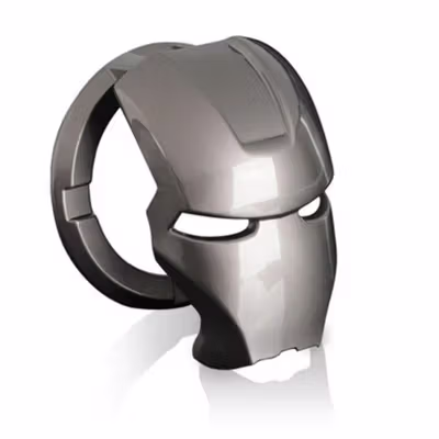 MVL Dekorasi Cover Tombol Start Stop Engine Mobil Car Button Iron Man - MV01 - Silver — gambar 2