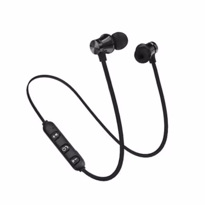 CUGUU Earphone Neckband Sweatproof Bluetooth 4.1 with Mic - XT11 - Black — gambar 2