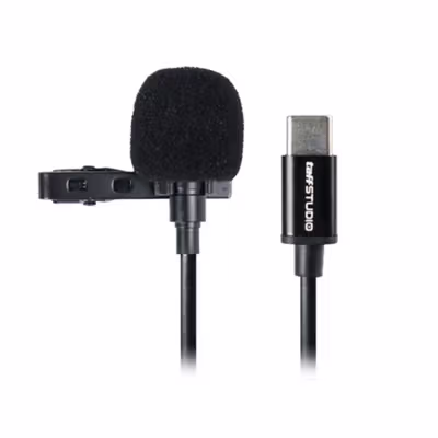 TaffSTUDIO Microphone Clip-on USB Type C for Smartphone - JH-042 - Black — gambar 2