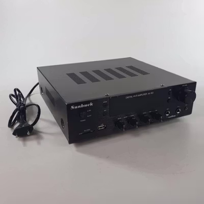 Sunbuck Audio Amplifier Bluetooth EQ Karaoke FM Radio 200W - AV-80 - Black — gambar 2