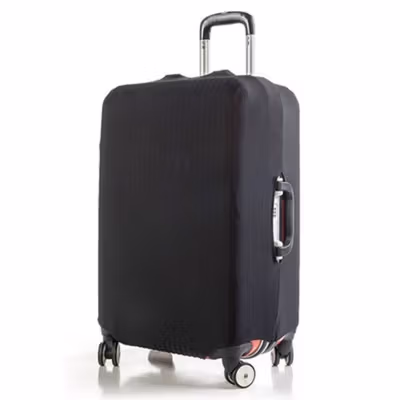 HMUNII Sarung Koper Elastis Poliester Velcro Spandeks Luggage Cover S - ZY005 - Black — gambar 2