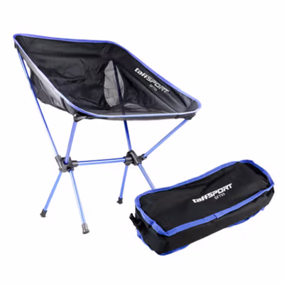 TaffSPORT Kursi Lipat Memancing Folding Fishing Chair Low - SF733 - Dark Blue — gambar 2