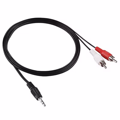 TaffSTUDIO Kabel Audio HiFi 3.5mm Jack Stereo to RCA Male AUX TPE A 1M - S-PC-521 - No Color — gambar 2