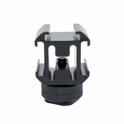 Lvoertuig Adaptor Cold Shoe Three Head Extended Port - LV39 - Black — gambar 2