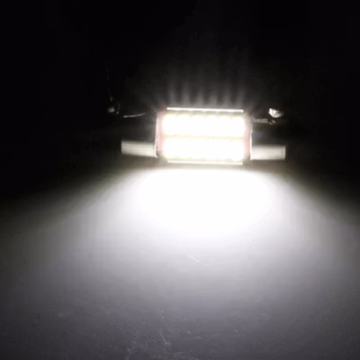 Lampu Interior Mobil Kabin Canbus 4014 Cool White 6000K 31mm 12SMD LED - White — gambar 2