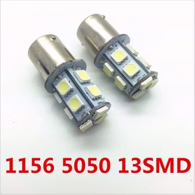 Lampu Rem Mobil LED Stop Lamp 1156 13 SMD 5050 Cool White 5W 2 PCS - White — gambar 2