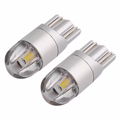 Lampu Senja Mobil SMD 3030 LED T10 W5W Cool White 6000K 12/24V 2 PCS - White — gambar 2