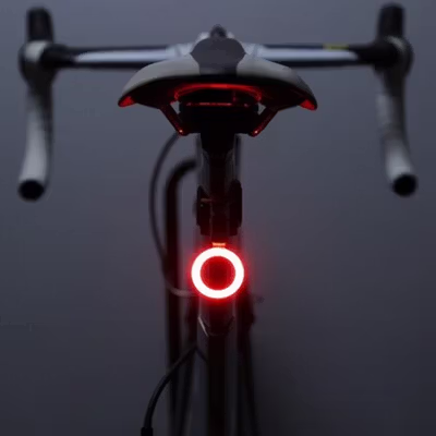 TaffLED Lampu Belakang Sepeda LED Rechargeable Waterproof Tail Light Circle - ZH097 - Black — gambar 2