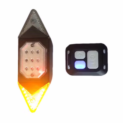 Zlate Lampu Belakang Sepeda LED Rechargeable USB 15 Lumens with Remote - LY-6700 - Black — gambar 2