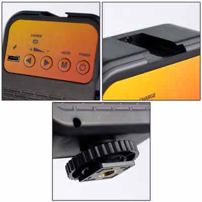 BLUELANS Lampu Kamera Mini Portable Light LED 1200mAh 3in1 Color - WL62 - Black — gambar 2