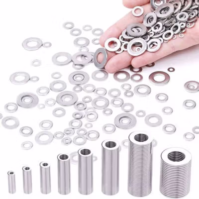 Taffware Ring Baut Oli Washer Plat Stainless Complete Size 360 PCS - DIN125 - Silver — gambar 2