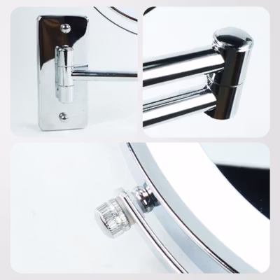ORZ Cermin Make Up Lampu LED Double Side 7X Magnification Rechargeable - WM01 - Silver — gambar 2