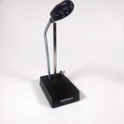 Taffware Helping Hand Alat Pegangan Solder Kaca Pembesar LED - MG16129-C - Black — gambar 2