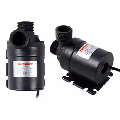 Taffware Pompa Air Aquarium Ikan Submersible Pump 12V 22W - 12V5M - Black — gambar 2
