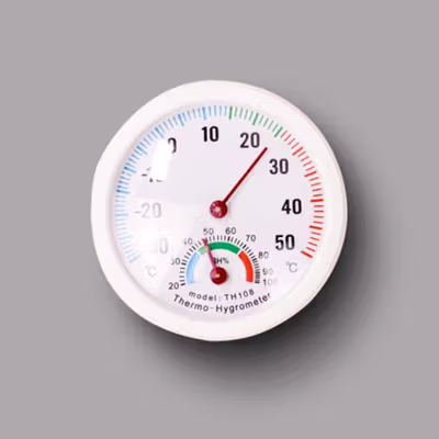 Anymetre Analog Hygrometer Temperature Humidity Monitor - TH-108 - White — gambar 2