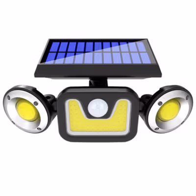 Choifoo Lampu Dinding Solar Sensor Gerak IP65 83 COB LED Cool White - TG-TY051 - Black — gambar 2