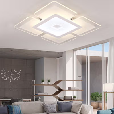 Dumexi Lampu Plafon LED Minimalis Nordic Dimmable Tri Color 16W - D99 - White — gambar 2