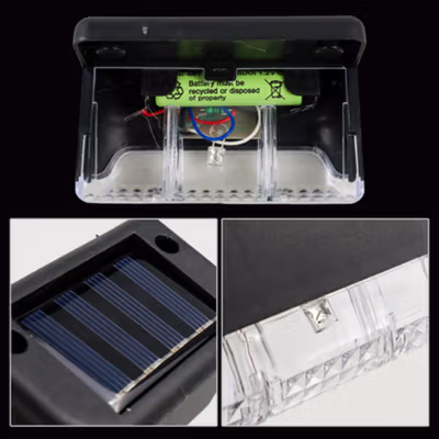 IWP Lampu Taman Hias Otomatis Deck Light Solar Power IP65 RGB 8 PCS - IW12 - Black — gambar 2
