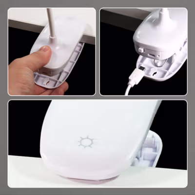 OOBEST Lampu Baca LED Read Lamp Clip Rechargeable Cool White 5V 5W - 7013-A - White — gambar 2