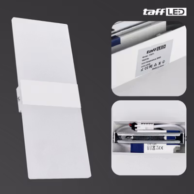 TaffLED Lampu Dinding Hias Rumah LED Corridor Light 6W Warm White - F0011 - White — gambar 2