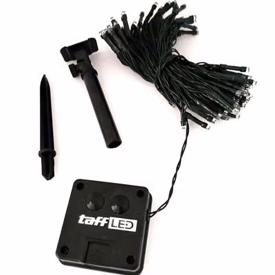 TaffLED Lampu Hias String Lights Solar Power Waterproof 100 LED RGB - YY-3210 - Black — gambar 2