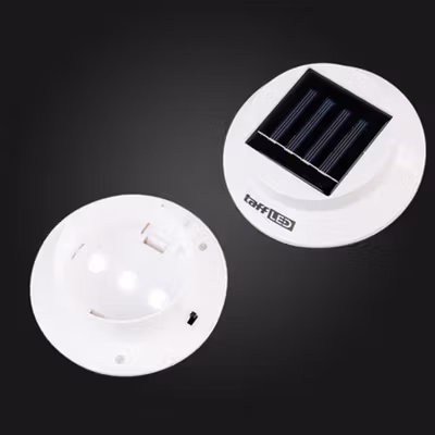 TaffLED Lampu Taman Hias Pagar Outdoor Solar Power 3 LED Cool White - 07 - White — gambar 2