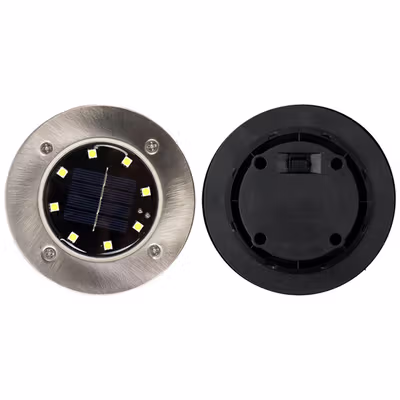 TaffLED Lampu Taman Hias Tanam Ground Light Solar IP65 8 LED - CL-022 - White — gambar 2