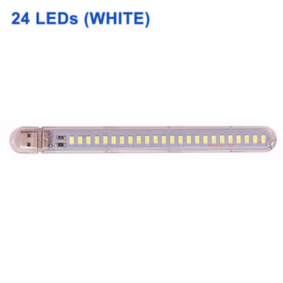 ZHMZH Lampu Baca Mini LED USB Strip Portable Cool White 12W 5V - SMD573 - White — gambar 2