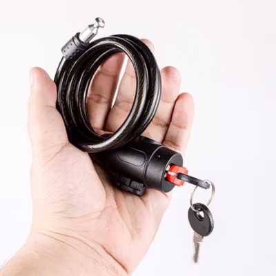 TaffGUARD Kunci Gembok Sepeda Kabel Waterproof Flexible 80cm - GT88 - Black — gambar 2