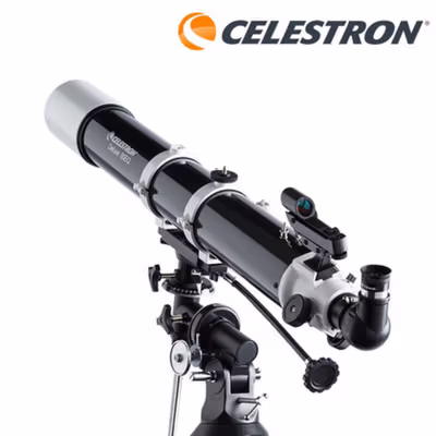 CELESTRON Teropong Bintang Astronomical Telescope 225X 900/80mm - Deluxe 80EQ - Black — gambar 2