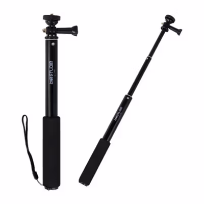 TaffSTUDIO Tongsis Monopod Round Mount for Action Camera / Smartphone - SS-101 - Black — gambar 2