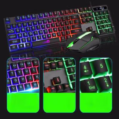 LDKai Gaming Keyboard LED with Mouse - 832 - Black — gambar 2