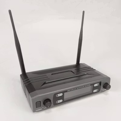 AOIE Microphone Karaoke Dual Channel Handheld Wireless UHF - AO460 - Black — gambar 2